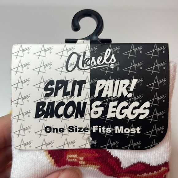 AKSELS Split Pair Bacon and Eggs Socks *NEW* - Picture 3 of 7